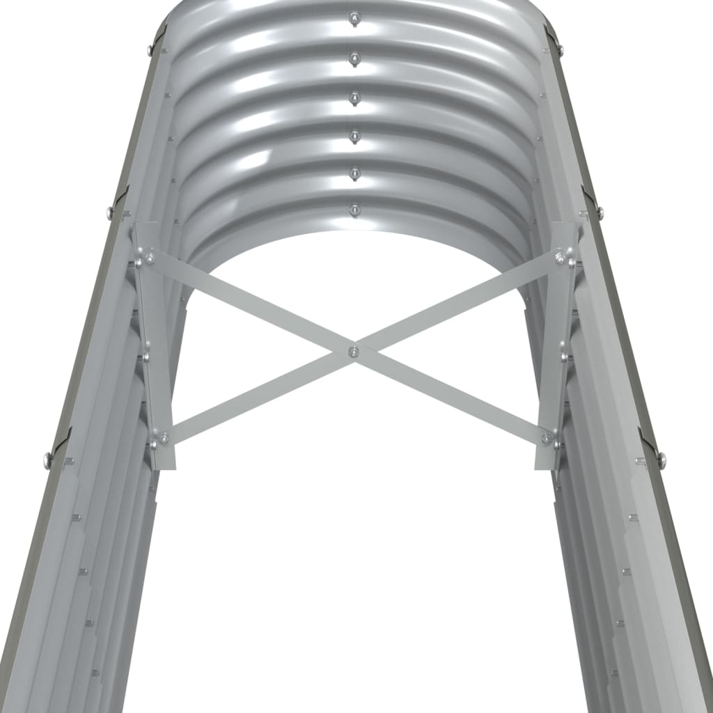 vidaXL Garden Raised Bed Galvanised Steel 260x40x36 cm Grey