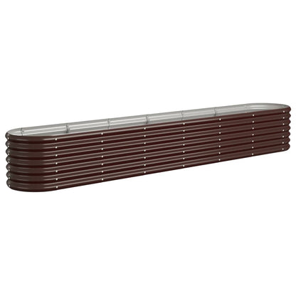vidaXL Garden Raised Bed Galvanised Steel 260x40x36 cm Brown
