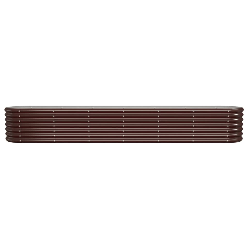 vidaXL Garden Raised Bed Galvanised Steel 260x40x36 cm Brown