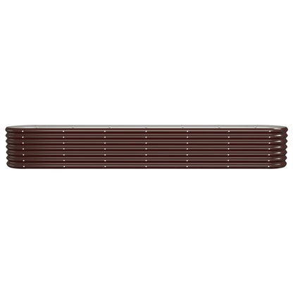 vidaXL Garden Raised Bed Galvanised Steel 260x40x36 cm Brown