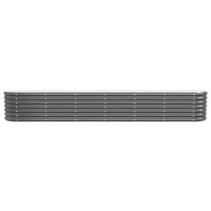 vidaXL Garden Raised Bed Galvanised Steel 260x40x36 cm Anthracite