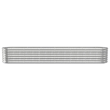 vidaXL Garden Raised Bed Galvanised Steel 260x40x36 cm Silver