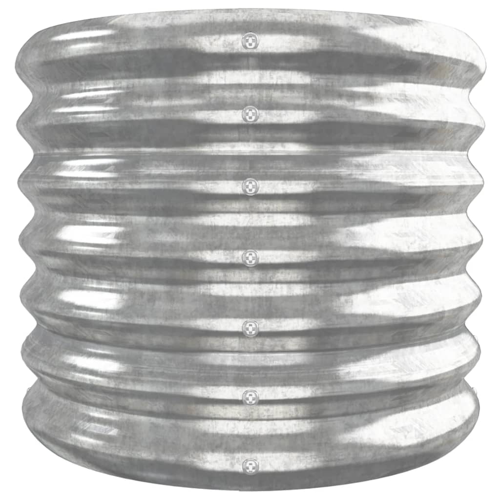 vidaXL Garden Raised Bed Galvanised Steel 260x40x36 cm Silver