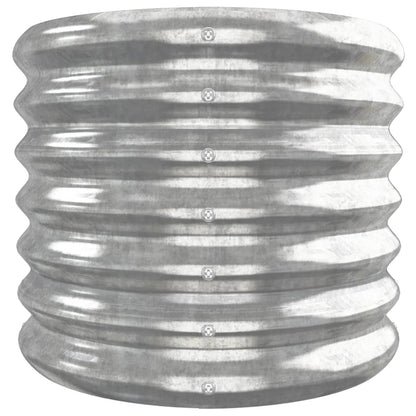 vidaXL Garden Raised Bed Galvanised Steel 260x40x36 cm Silver