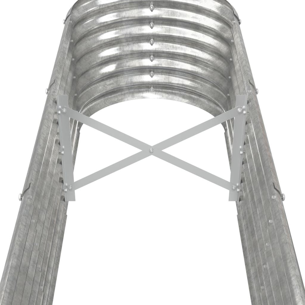vidaXL Garden Raised Bed Galvanised Steel 260x40x36 cm Silver