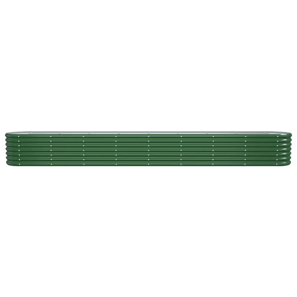 vidaXL Garden Raised Bed Galvanised Steel 332x40x36 cm Green