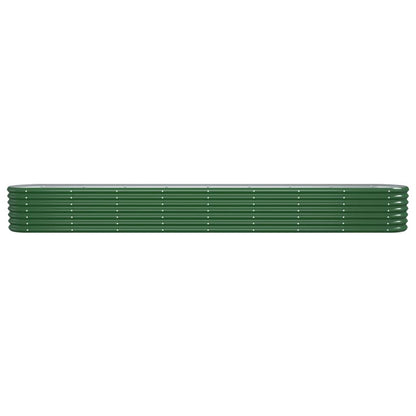 vidaXL Garden Raised Bed Galvanised Steel 332x40x36 cm Green
