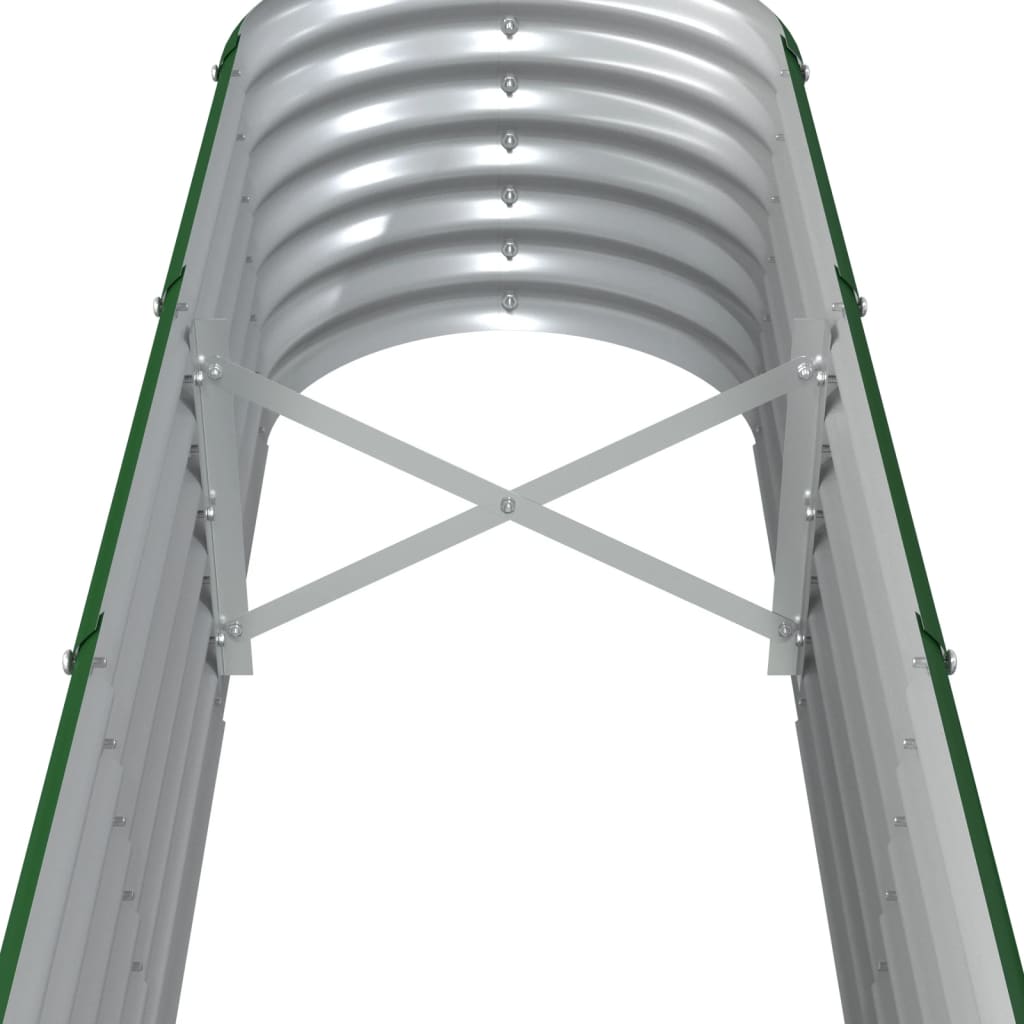 vidaXL Garden Raised Bed Galvanised Steel 332x40x36 cm Green