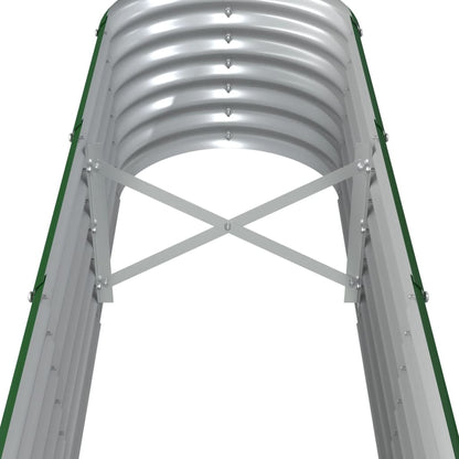 vidaXL Garden Raised Bed Galvanised Steel 332x40x36 cm Green