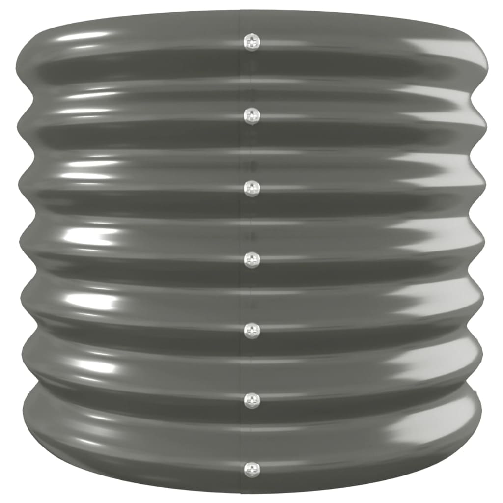 vidaXL Garden Raised Bed Galvanised Steel 332x40x36 cm Grey