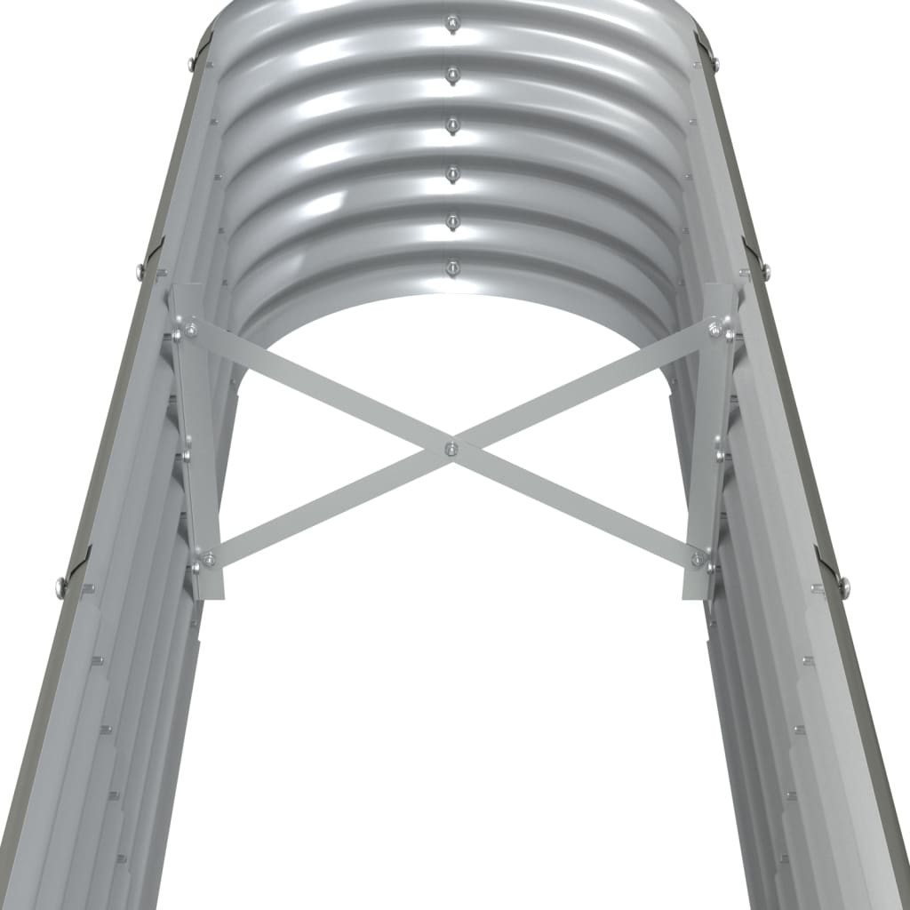 vidaXL Garden Raised Bed Galvanised Steel 332x40x36 cm Grey