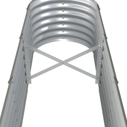 vidaXL Garden Raised Bed Galvanised Steel 332x40x36 cm Grey