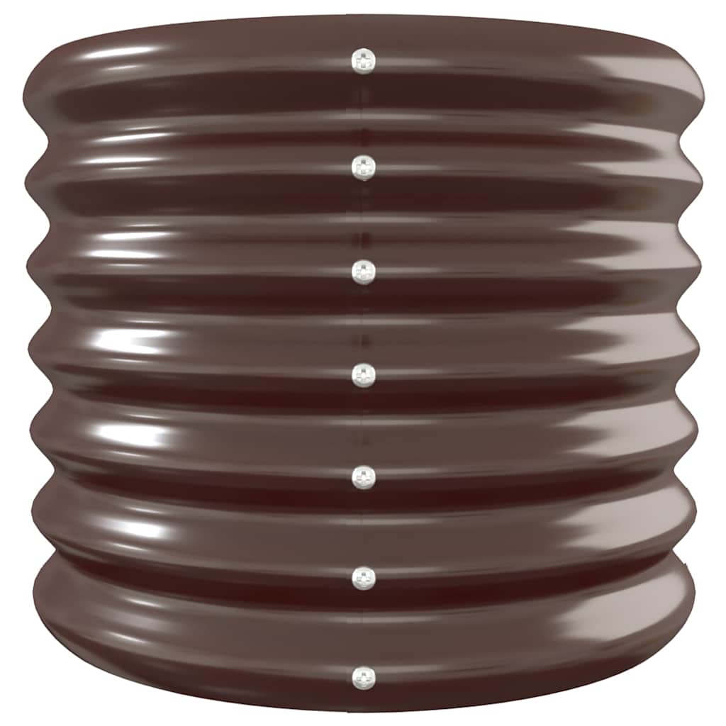vidaXL Garden Raised Bed Galvanised Steel 332x40x36 cm Brown