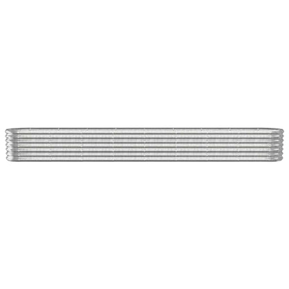 vidaXL Garden Raised Bed | Silver | Powder-coated steel | Large |  Durable