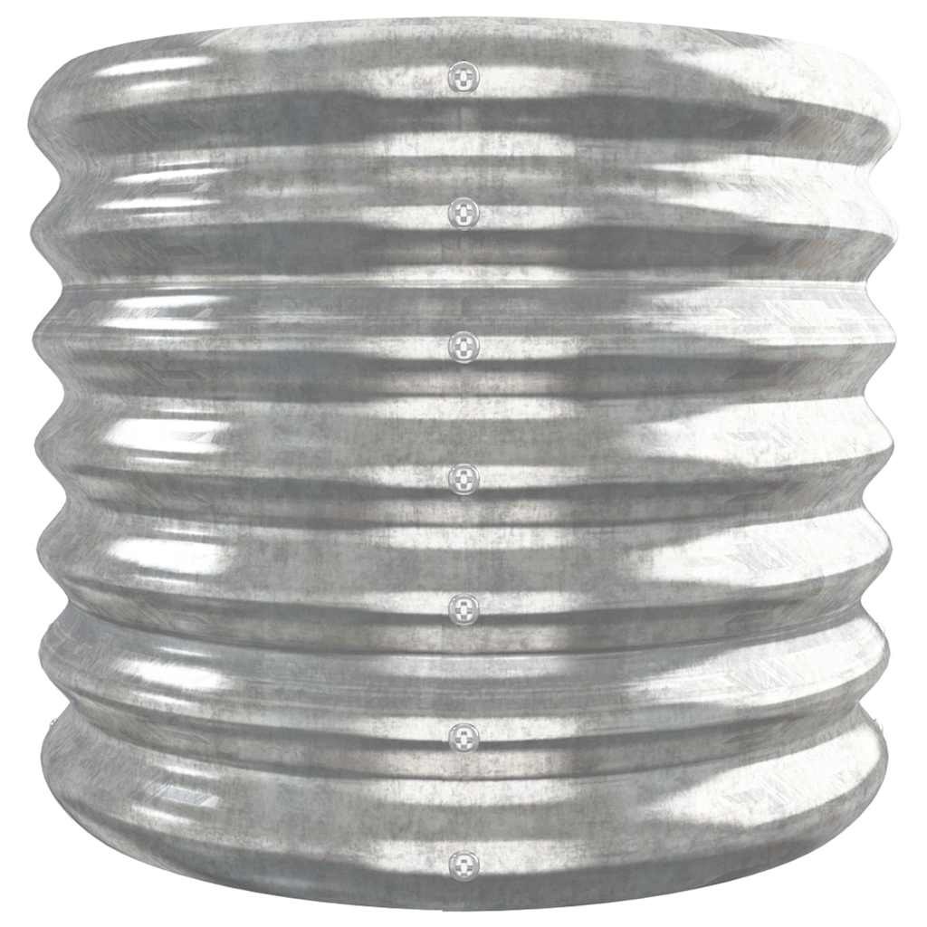 vidaXL Garden Raised Bed | Silver | Powder-coated steel | Large |  Durable