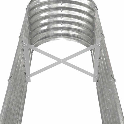 vidaXL Garden Raised Bed | Silver | Powder-coated steel | Large |  Durable