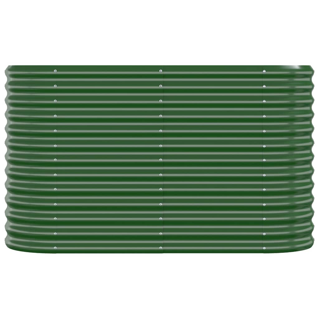 vidaXL Garden Raised Bed Galvanised Steel 114x40x68 cm Green