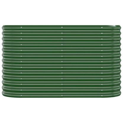 vidaXL Garden Raised Bed Galvanised Steel 114x40x68 cm Green