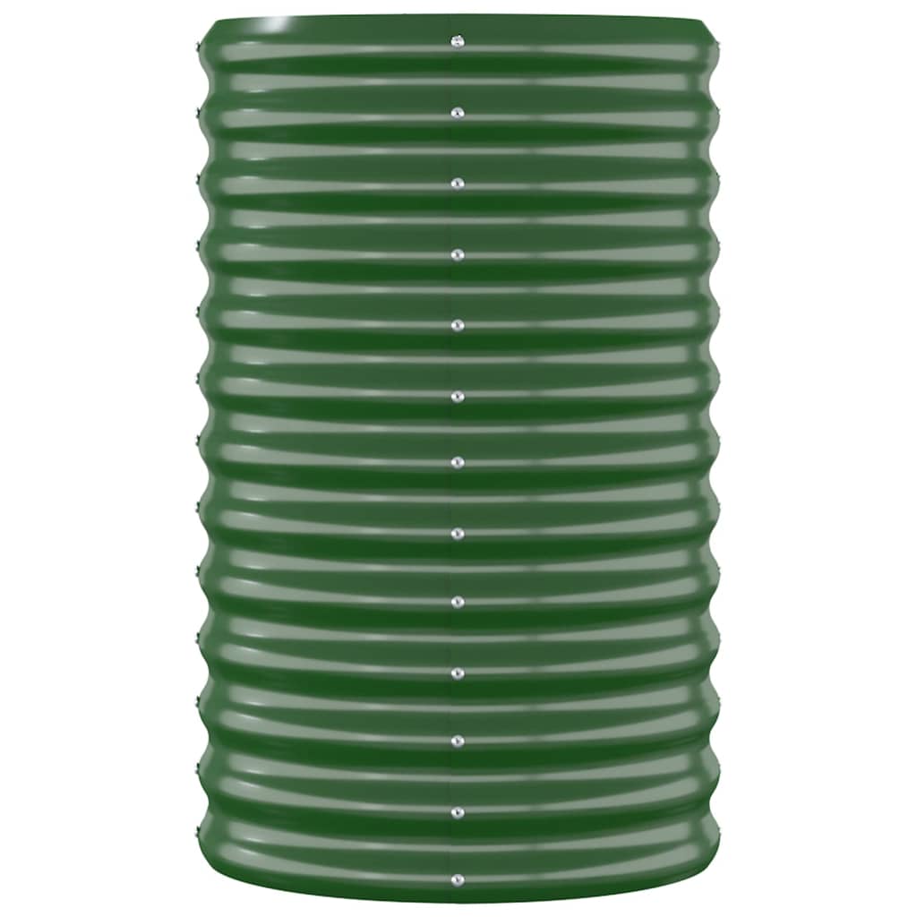 vidaXL Garden Raised Bed Galvanised Steel 114x40x68 cm Green