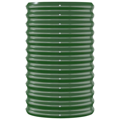 vidaXL Garden Raised Bed Galvanised Steel 114x40x68 cm Green