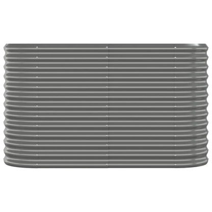 vidaXL Garden Raised Bed Galvanised Steel 114x40x68 cm Grey