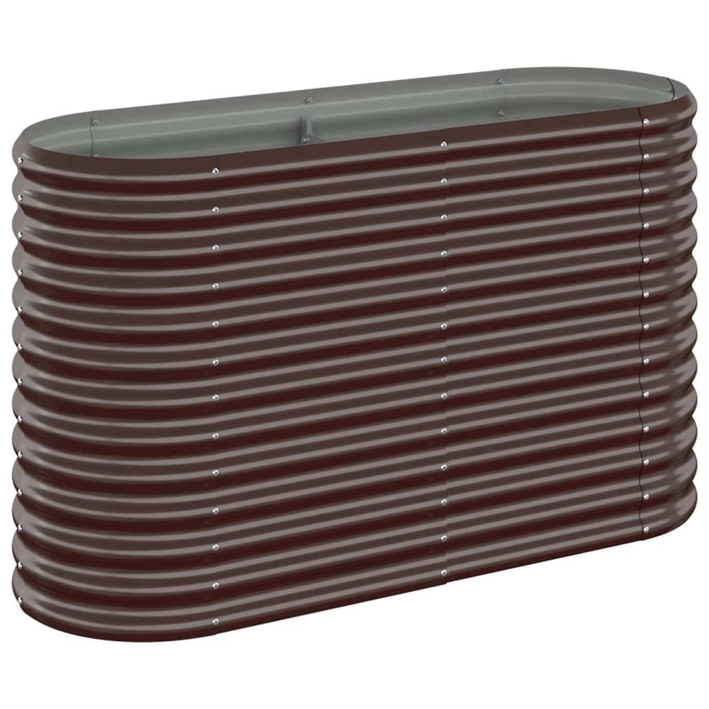 vidaXL Garden Raised Bed Galvanised Steel 114x40x68 cm Brown