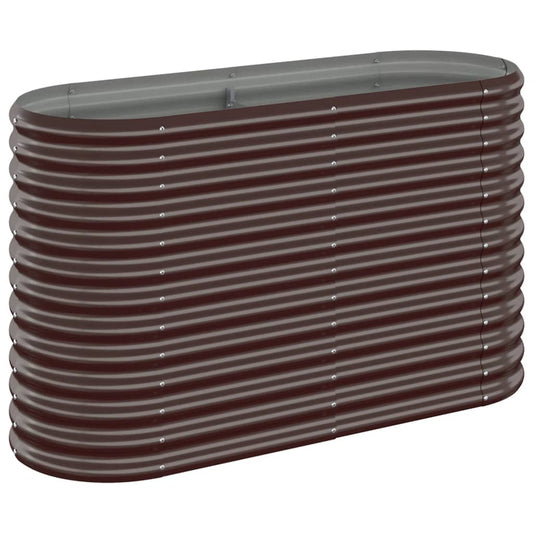 vidaXL Garden Raised Bed Galvanised Steel 114x40x68 cm Brown