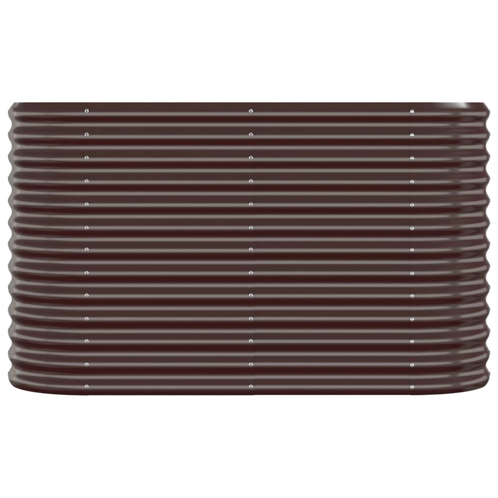 vidaXL Garden Raised Bed Galvanised Steel 114x40x68 cm Brown