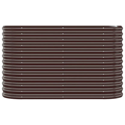 vidaXL Garden Raised Bed Galvanised Steel 114x40x68 cm Brown