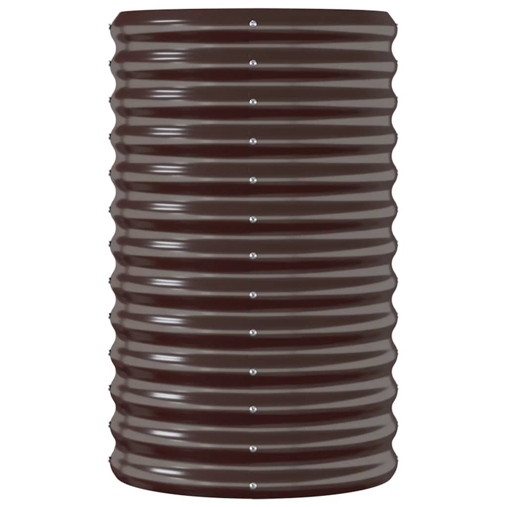 vidaXL Garden Raised Bed Galvanised Steel 114x40x68 cm Brown
