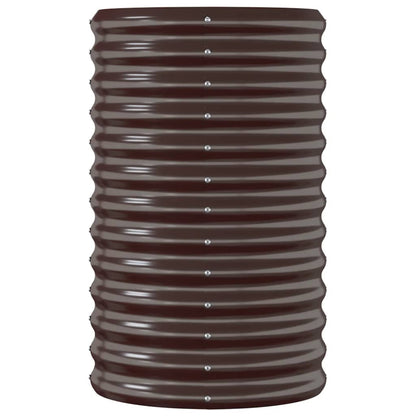 vidaXL Garden Raised Bed Galvanised Steel 114x40x68 cm Brown