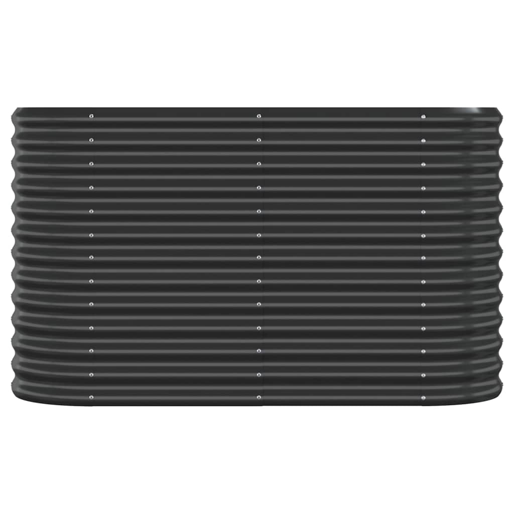 vidaXL Garden Raised Bed Galvanised Steel 114x40x68 cm Anthracite