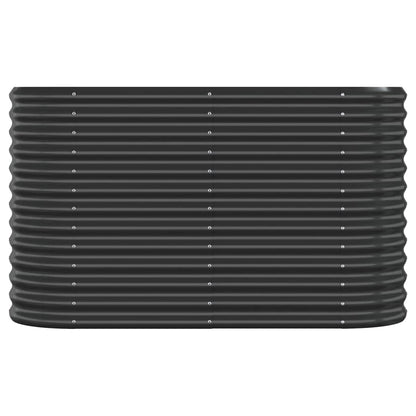vidaXL Garden Raised Bed Galvanised Steel 114x40x68 cm Anthracite