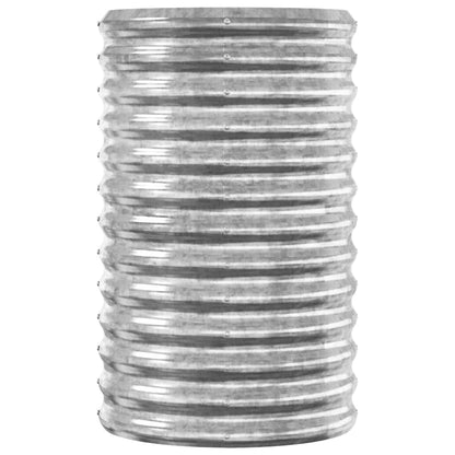 vidaXL Garden Raised Bed Galvanised Steel 114x40x68 cm Silver