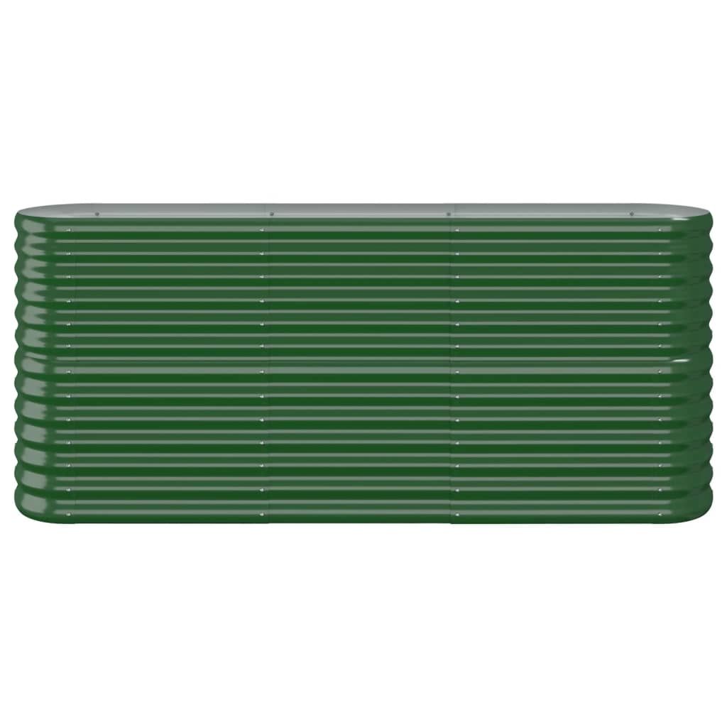 vidaXL Garden Raised Bed Galvanised Steel 152x40x68 cm Green