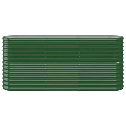 vidaXL Garden Raised Bed Galvanised Steel 152x40x68 cm Green