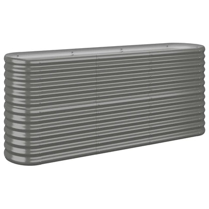 vidaXL Garden Raised Bed Galvanised Steel 152x40x68 cm Grey