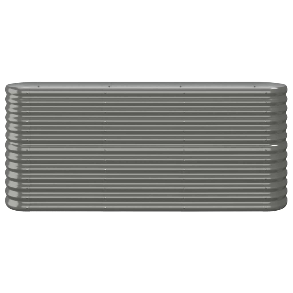 vidaXL Garden Raised Bed Galvanised Steel 152x40x68 cm Grey