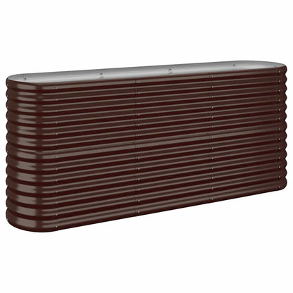 vidaXL Garden Raised Bed | Brown | Powder-coated steel | Medium | Durable