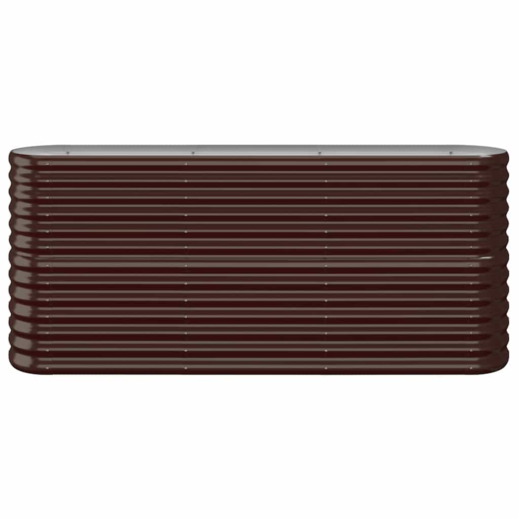 vidaXL Garden Raised Bed | Brown | Powder-coated steel | Medium | Durable