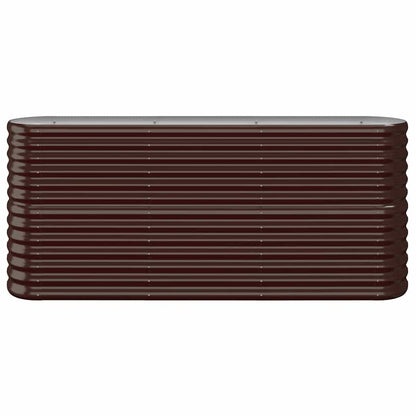 vidaXL Garden Raised Bed | Brown | Powder-coated steel | Medium | Durable