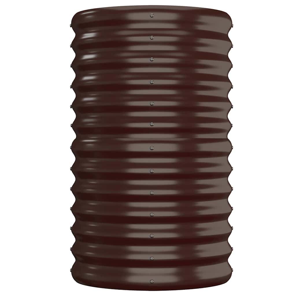 vidaXL Garden Raised Bed | Brown | Powder-coated steel | Medium | Durable