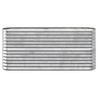 vidaXL Garden Raised Bed | Silver | Powder-coated steel | Large | Durable