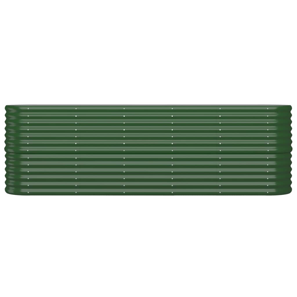 vidaXL Garden Raised Bed Galvanised Steel 224x40x68 cm Green