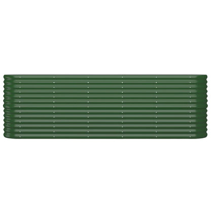 vidaXL Garden Raised Bed Galvanised Steel 224x40x68 cm Green