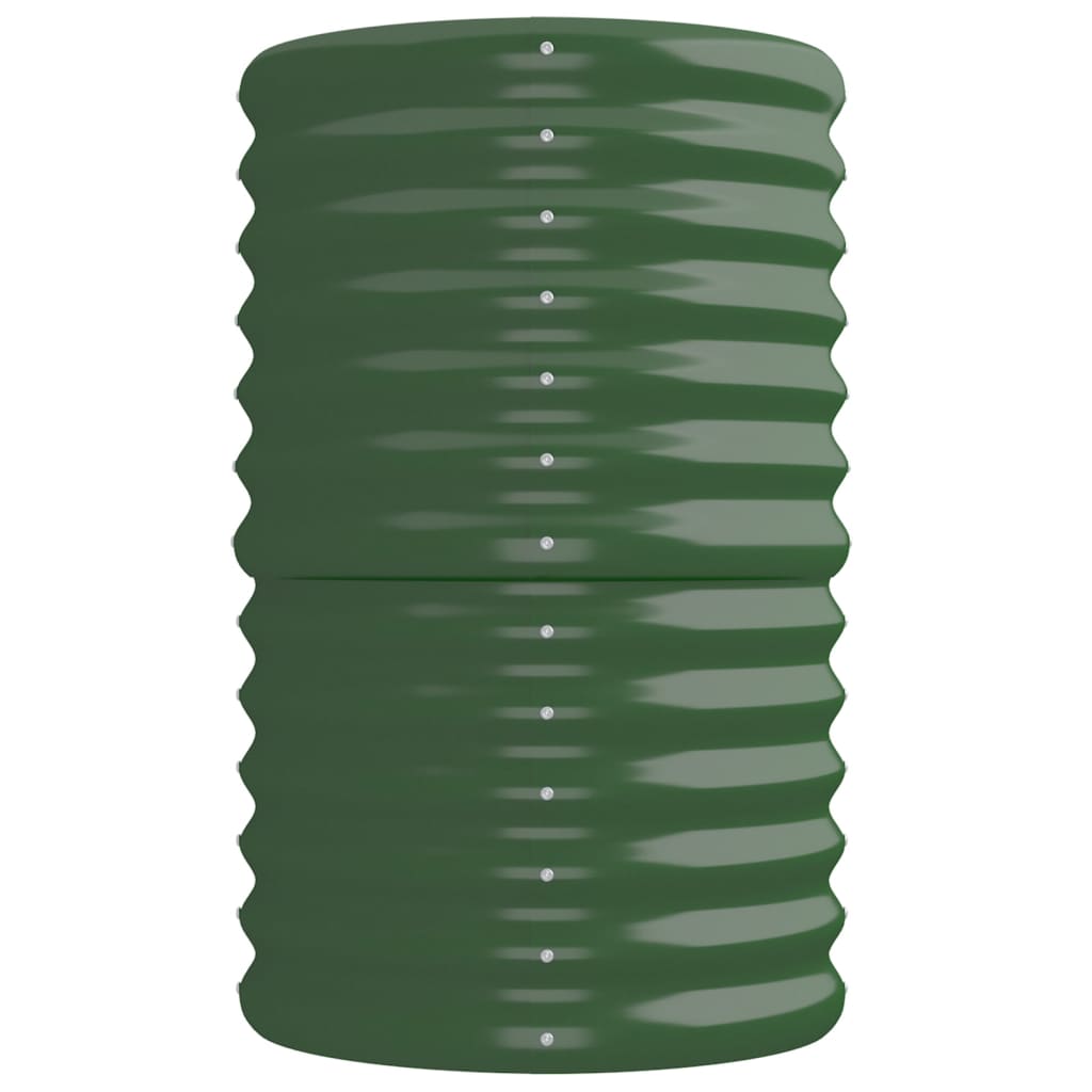 vidaXL Garden Raised Bed Galvanised Steel 224x40x68 cm Green