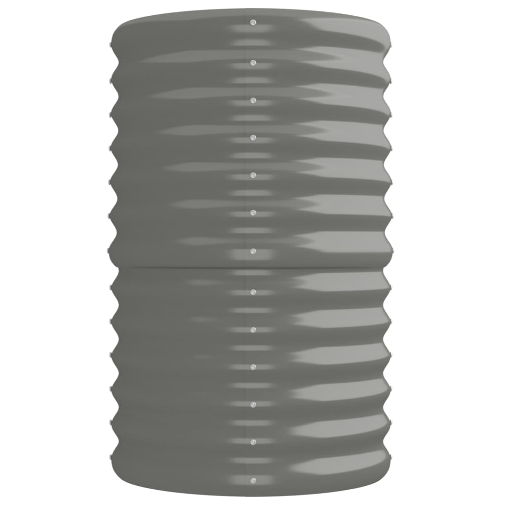 vidaXL Garden Raised Bed Galvanised Steel 224x40x68 cm Grey