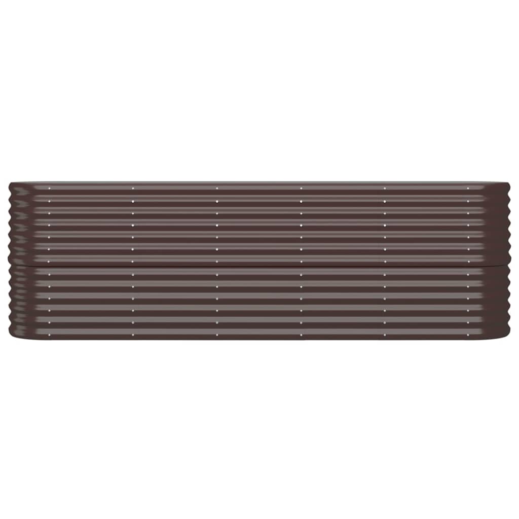 vidaXL Garden Raised Bed Galvanised Steel 224x40x68 cm Brown