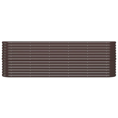 vidaXL Garden Raised Bed Galvanised Steel 224x40x68 cm Brown