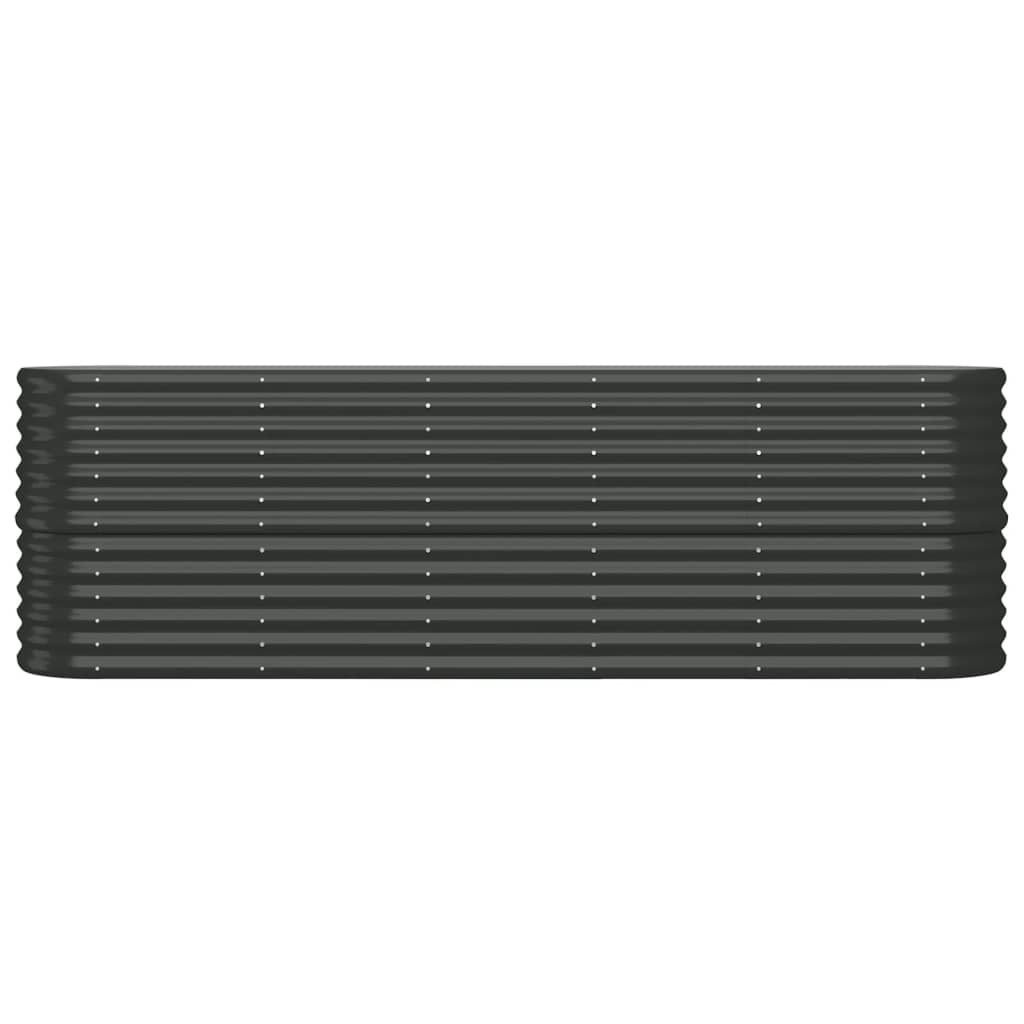 vidaXL Garden Raised Bed Galvanised Steel 224x40x68 cm Anthracite